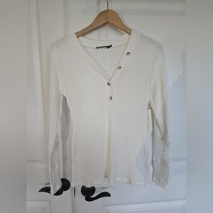 NWT Doe & Rae off white vivi top